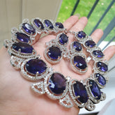 Purple Amethyst Necklace Set